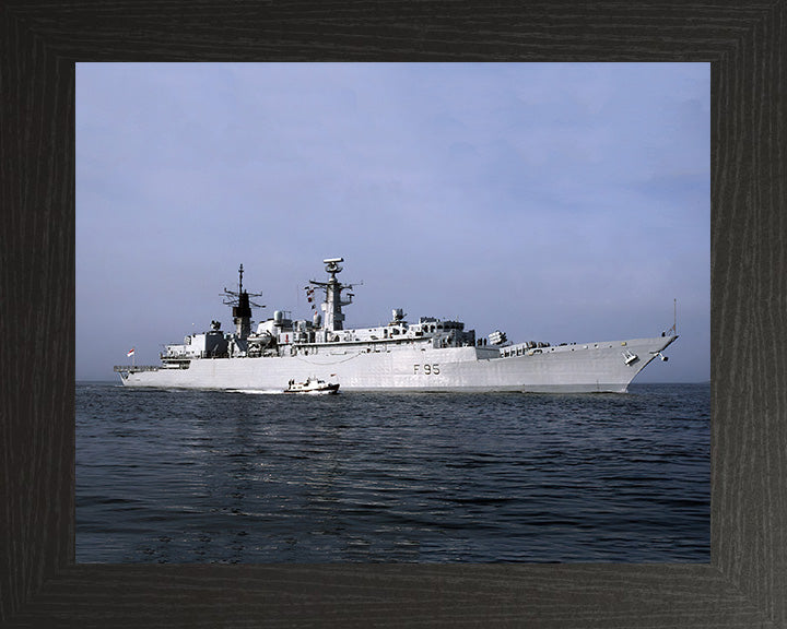 HMS London (F95) Photo Print - Starboard View - Royal Navy Type 22 Frigate Hampshire Prints 10 x 8 Black Frame No