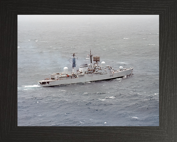 HMS Coventry (D118) Royal Navy Type 42 Destroyer In Open Sea Photo Print Wall Art Decor Posters, Prints, & Visual Artwork Hampshire Prints 10 x 8 Black Frame No