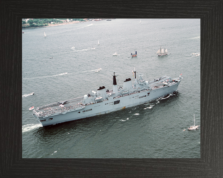 HMS Ark Royal (R07) Royal Navy Invincible Class Aircraft Carrier New York Harbor Photo Print Wall Art Decor Posters, Prints, & Visual Artwork Hampshire Prints 10 x 8 Black Frame No