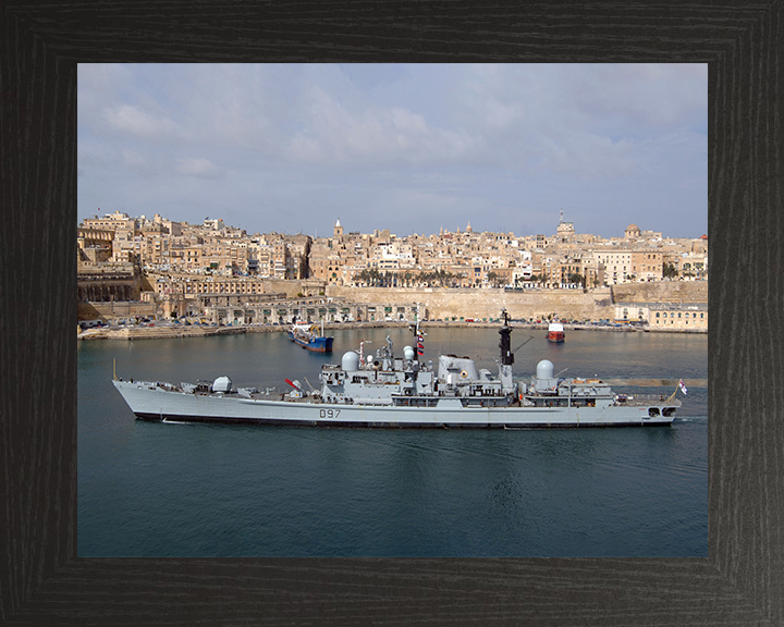 HMS Edinburgh (D97) Photo Print - Valletta 2008 - Royal Navy Type 42 Destroyer Posters, Prints, & Visual Artwork Hampshire Prints 10 x 8 Black Frame No