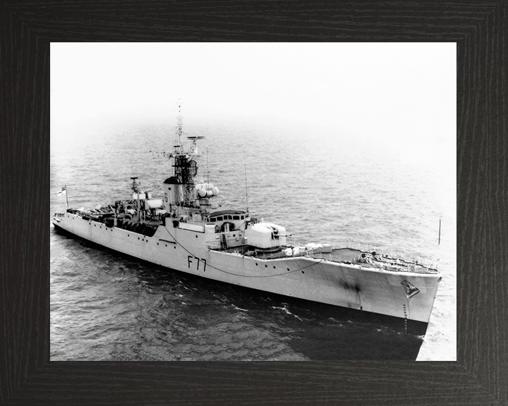 HMS Blackpool (F77) Royal Navy Whitby Class Frigate Starboard View Photo Print Wall Art Decor Posters, Prints, & Visual Artwork Hampshire Prints 10 x 8 Black Frame No