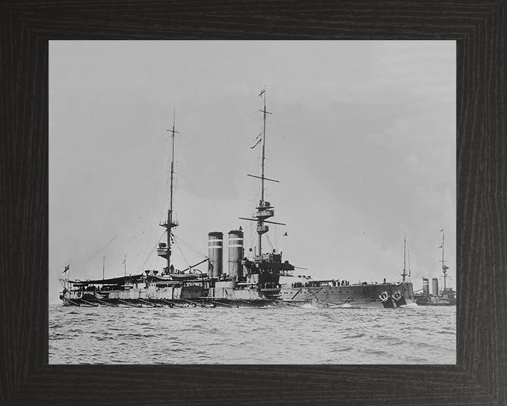 HMS King Edward VII Royal Navy pre dreadnought Battleship Photo Print or Framed Print - Hampshire Prints