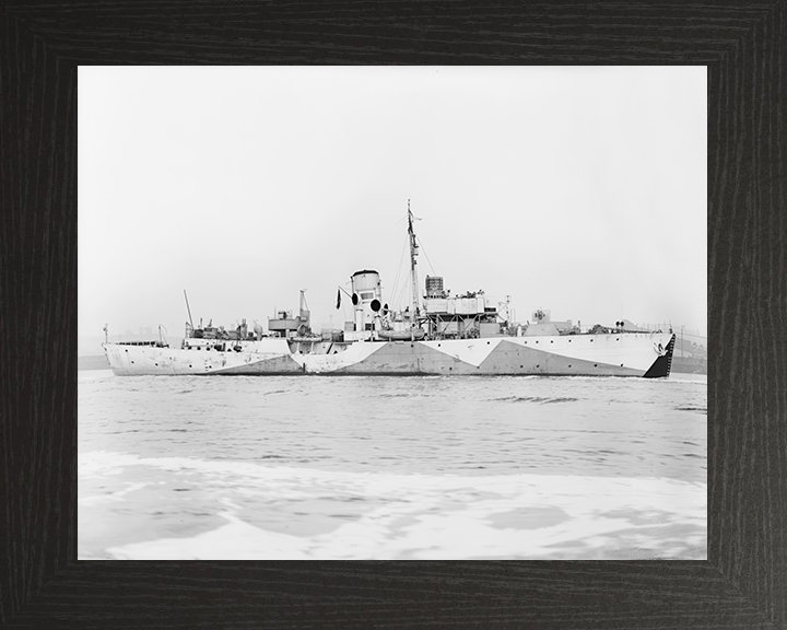 HMS Campanula (K18) Royal Navy Flower Class Corvette Starboard View Photo Print Wall Art Decor Posters, Prints, & Visual Artwork Hampshire Prints 10 x 8 Black Frame No