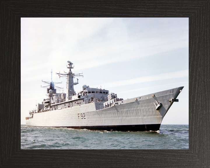 HMS Boxer (F92) Royal Navy Type 22 Frigate Starboard Side View Photo Print Wall Art Decor Posters, Prints, & Visual Artwork Hampshire Prints 10 x 8 Black Frame No