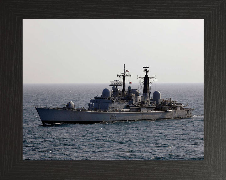 HMS Manchester (D95) Photo Print - Persian Gulf 2008 - Royal Navy Type 42 Destroyer Hampshire Prints 10 x 8 Black Frame No