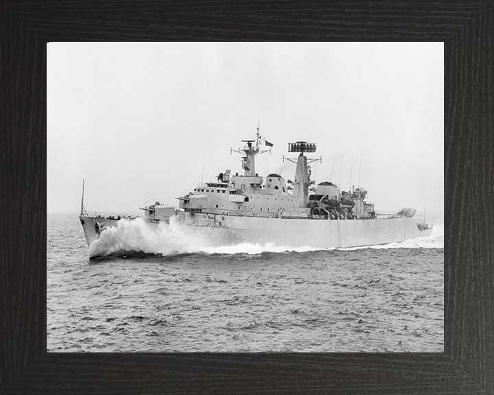 HMS Devonshire (D02) Photo Print - During Trials 1962 - Royal Navy County Class Destroyer Posters, Prints, & Visual Artwork Hampshire Prints 10 x 8 Black Frame No