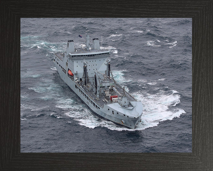 RFA Tideforce (A139) Photo Print - At Sea - Royal Fleet Auxiliary Tide Class Tanker Hampshire Prints 10 x 8 Black Frame No