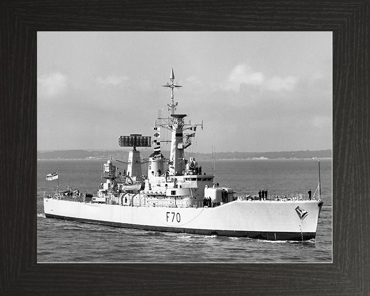 HMS Apollo (F70) Royal Navy Leander Class Frigate Starboard Bow View Photo Print Wall Art Decor Posters, Prints, & Visual Artwork Hampshire Prints 10 x 8 Black Frame No