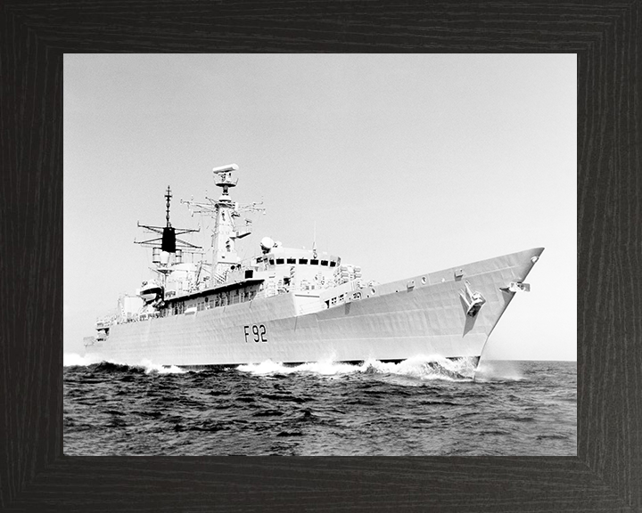 HMS Boxer (F92) Royal Navy Type 22 Frigate Underway Low Starboard View Photo Print Wall Art Decor Posters, Prints, & Visual Artwork Hampshire Prints 10 x 8 Black Frame No