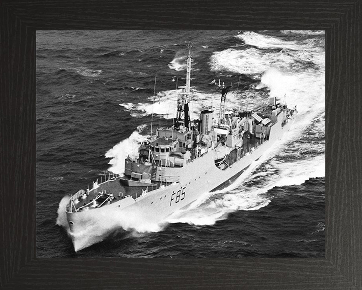 HMS Keppel (F85) Photo Print - At Speed- Royal Navy Blackwood Class Frigate Posters, Prints, & Visual Artwork Hampshire Prints 10 x 8 Black Frame No