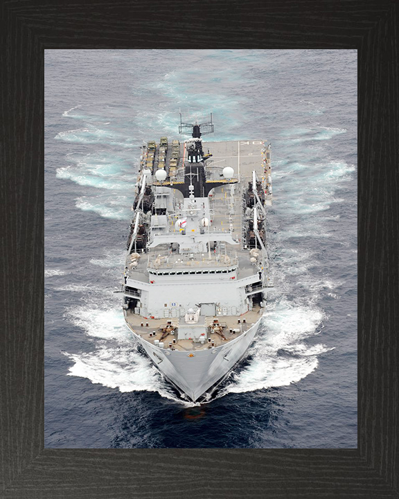 HMS Bulwark (L15) Royal Navy Albion Class Amphibious Ship High Bow View Photo Print Wall Art Decor Posters, Prints, & Visual Artwork Hampshire Prints 10 x 8 Black Frame No