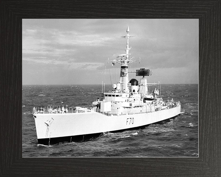 HMS Apollo (F70) Royal Navy Leander Class Frigate At Sea Photo Print Wall Art Decor Posters, Prints, & Visual Artwork Hampshire Prints 10 x 8 Black Frame No