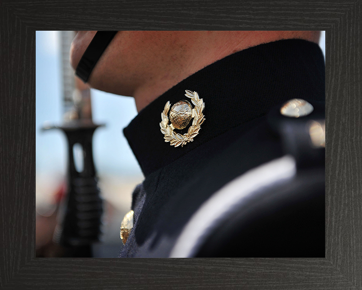 Royal Marine Commando number one uniform closeup Photo Print - Kings Squad Hampshire Prints 10 x 8 Black Frame No