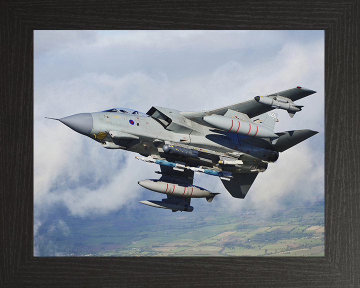 RAF Tornado GR4 from A IX(B) Sqn Photo Print - Royal Air Force Aircraftn | Photography Hampshire Prints 10 x 8 Black Frame No