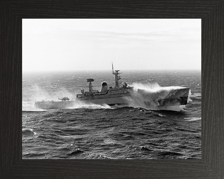 HMS Arethusa (F38) Royal Navy Leander Class Frigate In Rough Sea Photo Print Wall Art Decor Posters, Prints, & Visual Artwork Hampshire Prints 10 x 8 Black Frame No