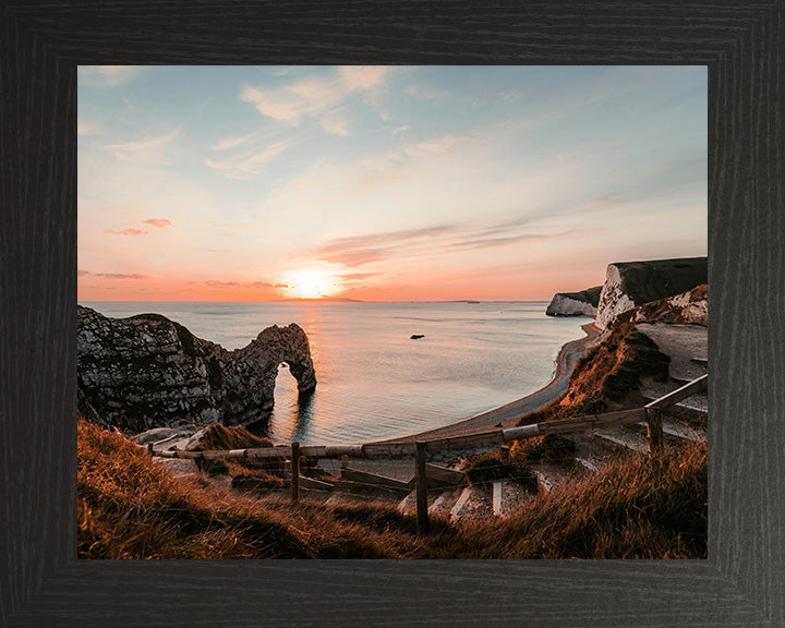 Durdle door beach Dorset Autumn sunset Photo Print - Canvas - Framed Photo Print - Hampshire Prints