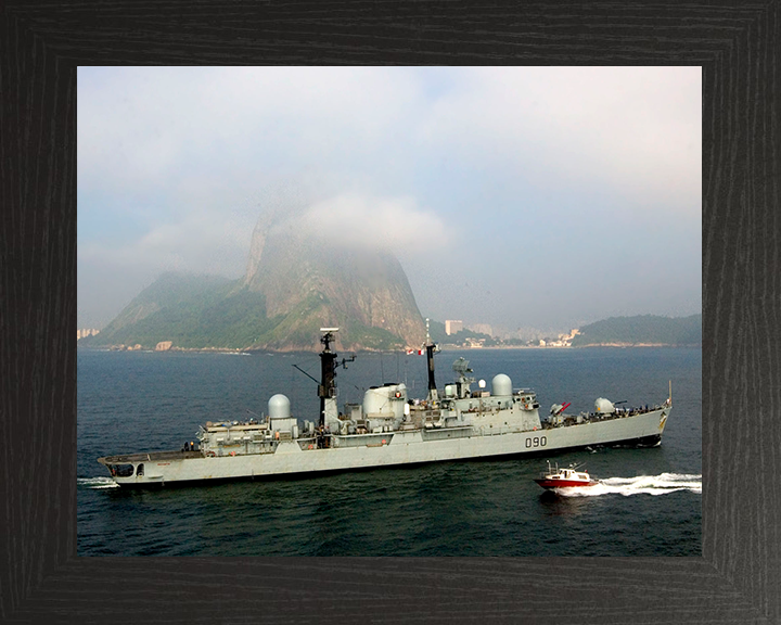 HMS Southampton (D90) Photo Print - Rio de Janeiro 2005 - Royal Navy Type 42 Destroyer Posters, Prints, & Visual Artwork Hampshire Prints 10 x 8 Black Frame No