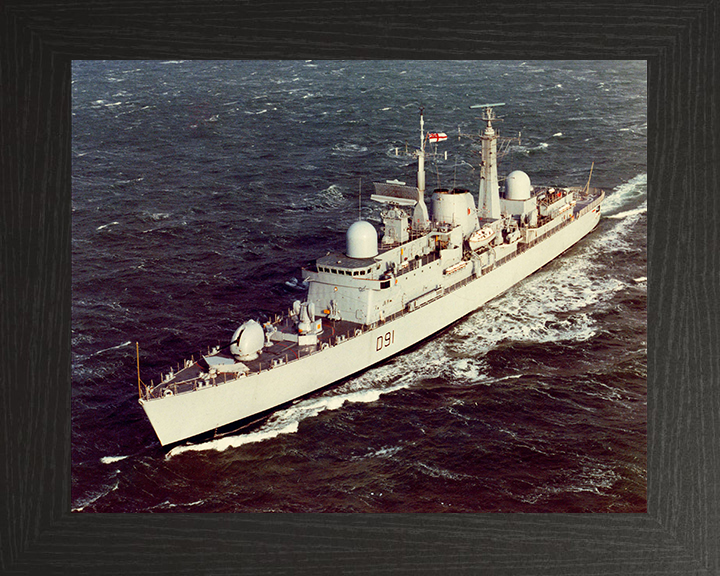 HMS Nottingham (D91) Photo Print - During Sea Trials 1983 - Royal Navy Type 42 Destroyer Posters, Prints, & Visual Artwork Hampshire Prints 10 x 8 Black Frame No