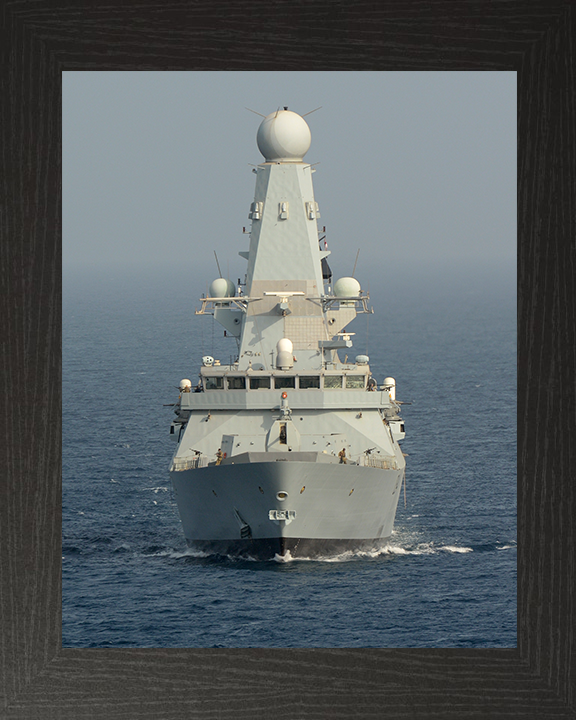 HMS Diamond (D34) Photo Print - Bow View 2012 - Royal Navy Type 45 Destroyer Posters, Prints, & Visual Artwork Hampshire Prints 10 x 8 Black Frame No