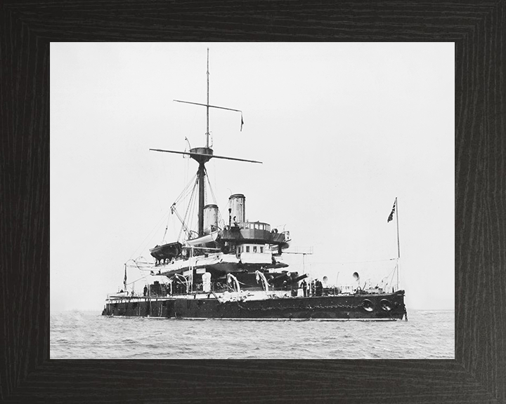 HMS Devastation (1871) Royal Navy Devastation Class Turret Ship Starboard Side Photo Print Wall Art Decor Posters, Prints, & Visual Artwork Hampshire Prints 10 x 8 Black Frame No