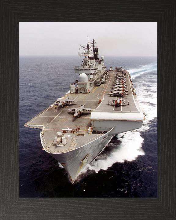 HMS Illustrious (R06) Photo Print - Atlantic Ocean 2000 - Royal Navy Invincible Class Aircraft Carrier
