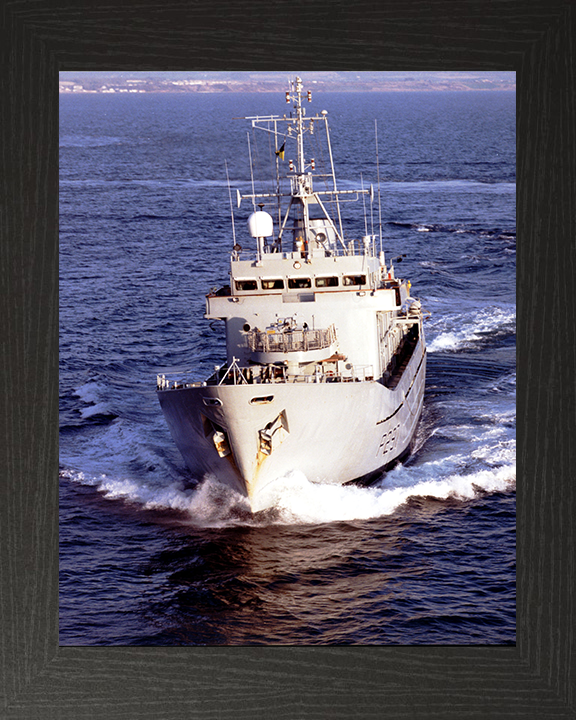 HMS Guernsey (P297) Photo Print - Bow View – Royal Navy Island Class Patrol Vessel Hampshire Prints 10 x 8 Black Frame No