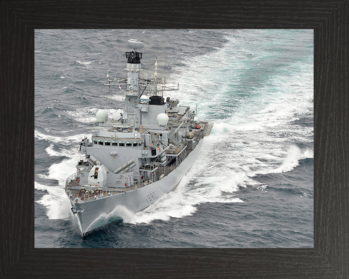HMS Argyll (F231) Royal Navy Type 23 Frigate Underway 2014 Wall Art Photo Print Naval Decor Posters, Prints, & Visual Artwork Hampshire Prints 10 x 8 Black Frame No