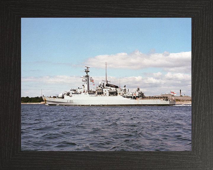 HMS Avenger (F185) Royal Navy Type 21 Frigate Port Beam View Photo Print Wall Art Decor Posters, Prints, & Visual Artwork Hampshire Prints 10 x 8 Black Frame No