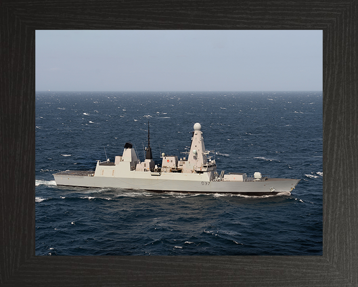 HMS Duncan (D37) Photo Print - At Sea 2015 - Royal Navy Type 45 Destroyer Posters, Prints, & Visual Artwork Hampshire Prints 10 x 8 Black Frame No