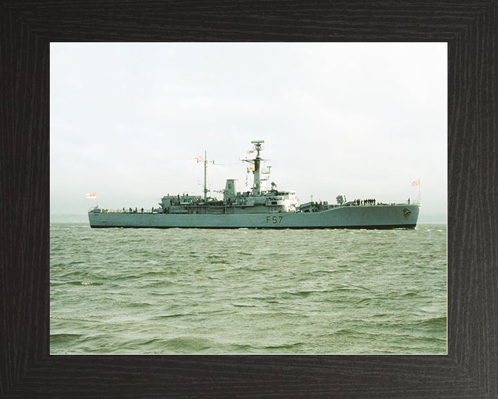 HMS Andromeda (F57) Royal Navy Leander Class Frigate Starboard Beam View Photo Print Wall Art Decor Posters, Prints, & Visual Artwork Hampshire Prints 10 x 8 Black Frame No