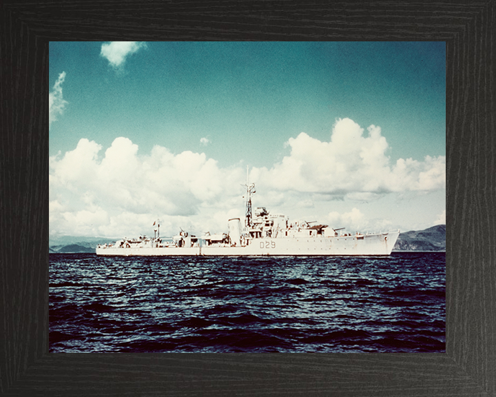 HMS Charity (D29) Royal Navy C Class Destroyer Starboard Beam View Photo Print Wall Art Decor Posters, Prints, & Visual Artwork Hampshire Prints 10 x 8 Black Frame No