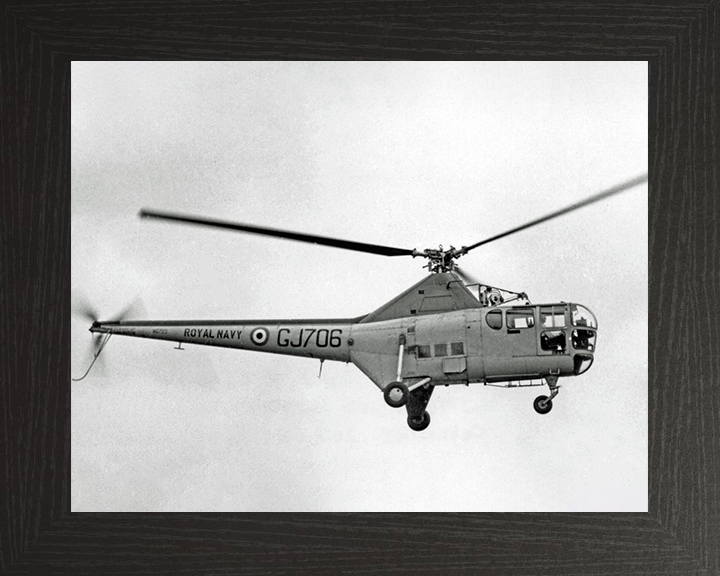 Westland WS-51 Dragonfly Helicopter 1955 Photo Print - Royal Navy Aircraft Hampshire Prints 10 x 8 Black Frame No
