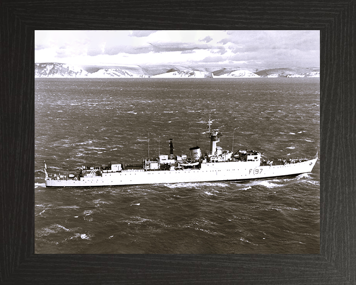 HMS Grenville (F197) Royal Navy U Class Destroyer At Sea 1969 Photo Print Wall Art Decor Posters, Prints, & Visual Artwork Hampshire Prints 10 x 8 Black Frame No
