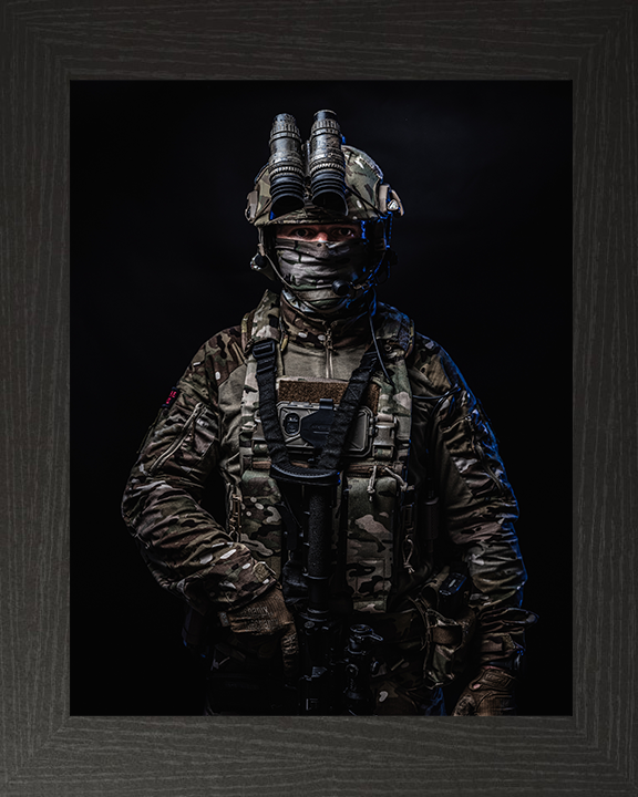 Royal Marines Commando Portrait | Photo Print | Framed Print | Military | Commando | Wall Art | Home Decor | Photography Hampshire Prints 10 x 8 Black Frame No