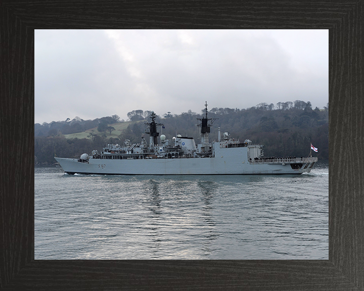 HMS Chatham (F87) Photo Print - Deploys 2010 - Royal Navy Type 22 Frigate Posters, Prints, & Visual Artwork Hampshire Prints 10 x 8 Black Frame No