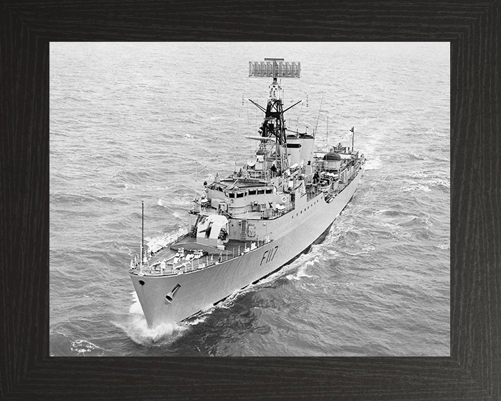 HMS Ashanti (F117) Royal Navy Tribal Class Frigate Underway Photo Print Wall Art Decor Posters, Prints, & Visual Artwork Hampshire Prints 10 x 8 Black Frame No