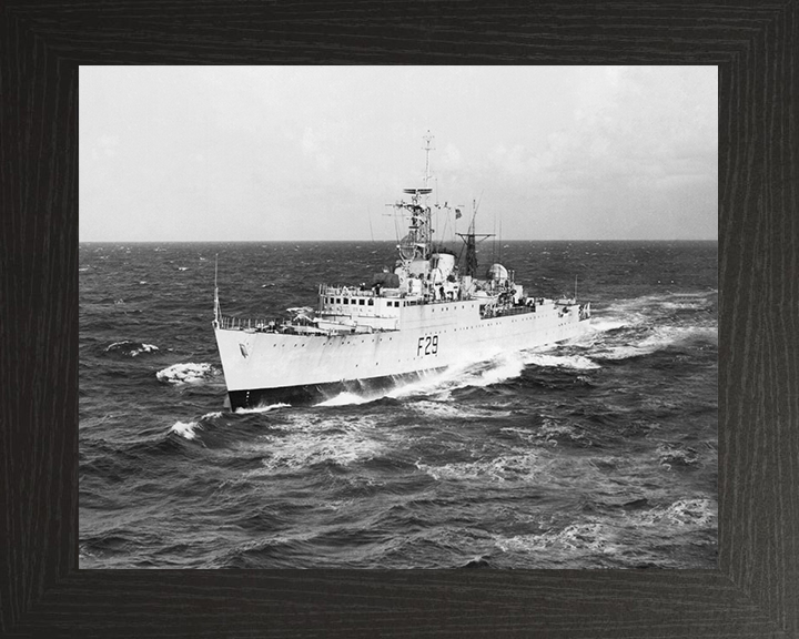 HMS Verulam (F29) Photo Print - at sea 1953 - Royal Navy Type 15 Frigate Posters, Prints, & Visual Artwork Hampshire Prints 10 x 8 Black Frame No