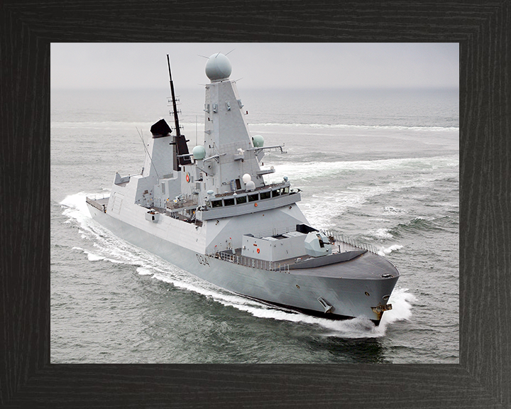 HMS Diamond (D34) Royal Navy Type 45 Destroyer Underway 2011 Photo Print Wall Art Decor Posters, Prints, & Visual Artwork Hampshire Prints 10 x 8 Black Frame No