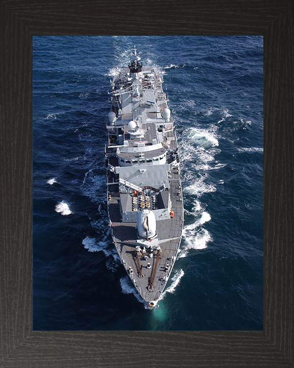 HMS Argyll (F231) Photo Print - From Above 2004 - Royal Navy Type 23 Frigate Posters, Prints, & Visual Artwork Hampshire Prints 10 x 8 Black Frame No