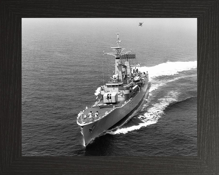 HMS Charybdis (F75) Photo Print - At Sea Sept 1976 - Royal Navy Leander Class Frigate Posters, Prints, & Visual Artwork Hampshire Prints 10 x 8 Black Frame No