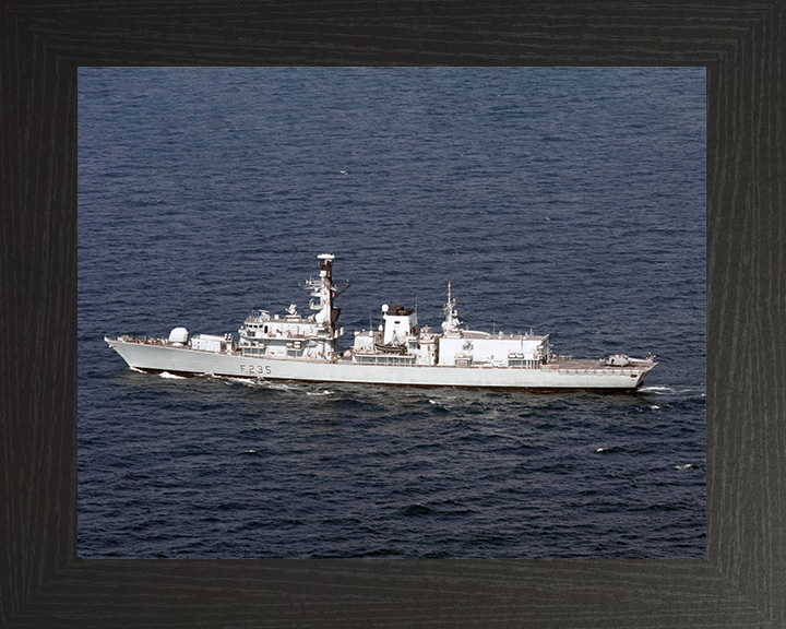 HMS Monmouth (F235) Photo Print - At Sea 2012 - Royal Navy Type 23 Frigate Hampshire Prints 10 x 8 Black Frame No