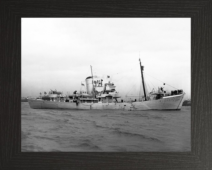 HMS Grenadier (T334) Royal Navy Military Class Trawler At Sea 1943 Photo Print Wall Art Decor Posters, Prints, & Visual Artwork Hampshire Prints 10 x 8 Black Frame No