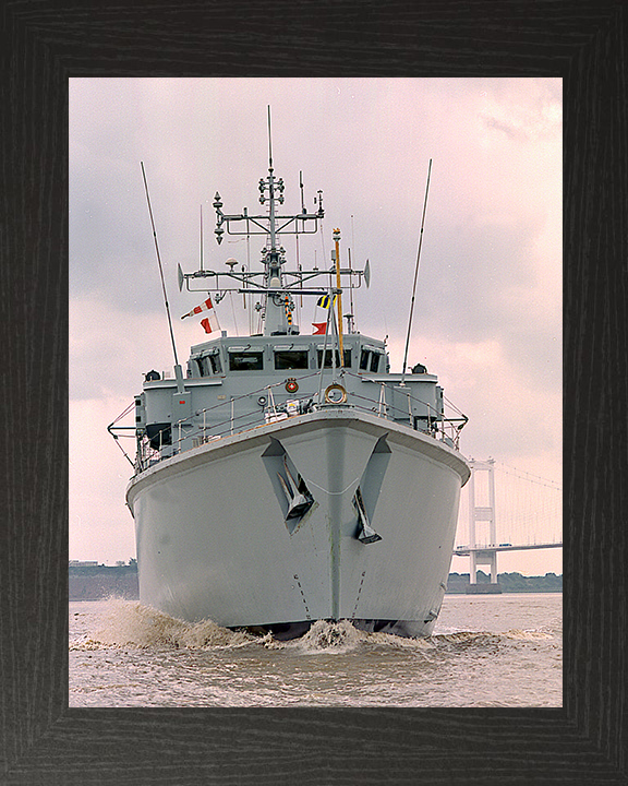 HMS Berkeley (M40) Photo Print - Bow View - Royal Navy Hunt Class Mine Warfare Vessel