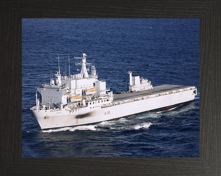 RFA Argus (A135) Photo Print - Underway 2009 - Royal Fleet Auxiliary Casualty Class Ship Posters, Prints, & Visual Artwork Hampshire Prints 10 x 8 Black Frame No