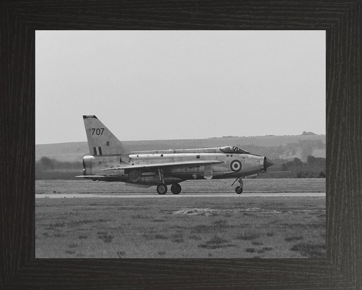 RAF English Electric Lightning Jet Take off Photo Print - Royal Air Force Aircraft Hampshire Prints 10 x 8 Black Frame No