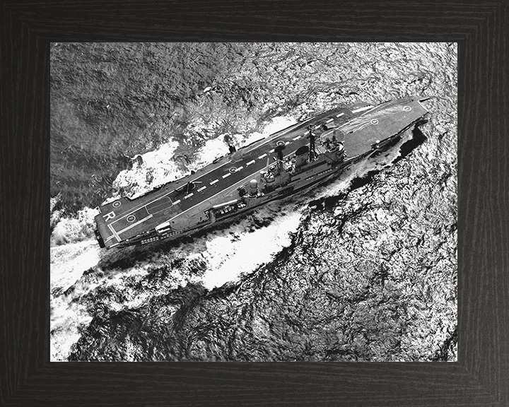 HMS Ark Royal (R09) Royal Navy Audacious Class Aircraft Carrier Photo Print Wall Art Decor Posters, Prints, & Visual Artwork Hampshire Prints 10 x 8 Black Frame No