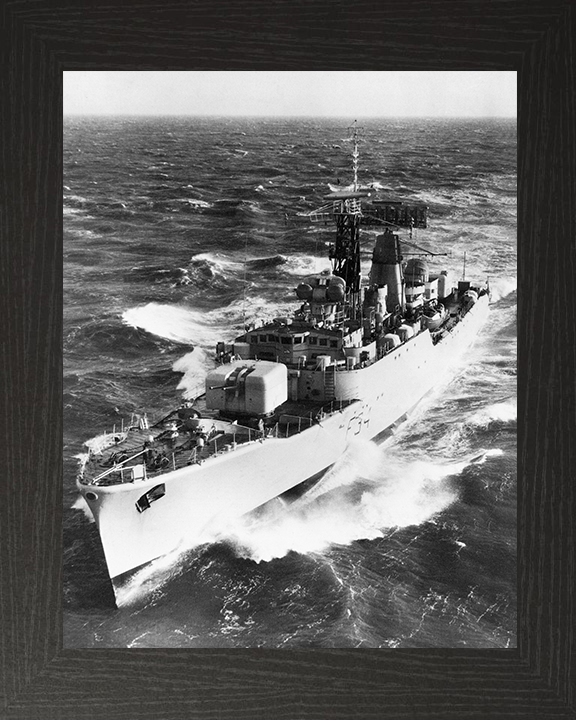 HMS Puma (F34) Photo Print - at sea 1965 - Royal Navy Leopard Class Frigate Posters, Prints, & Visual Artwork Hampshire Prints 10 x 8 Black Frame No