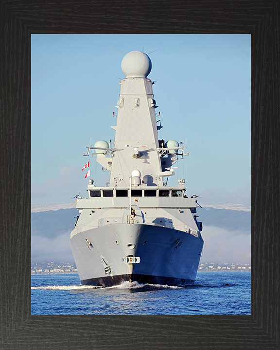 HMS Daring (D32) Photo Print - Enters HMNB Clyde 2011 - Royal Navy Type 45 Destroyer Posters, Prints, & Visual Artwork Hampshire Prints 10 x 8 Black Frame No
