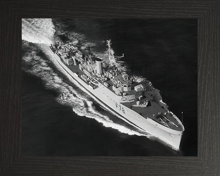 HMS Blackwood (F78) Royal Navy Blackwood Class Frigate From Above Photo Print Wall Art Decor Posters, Prints, & Visual Artwork Hampshire Prints 10 x 8 Black Frame No