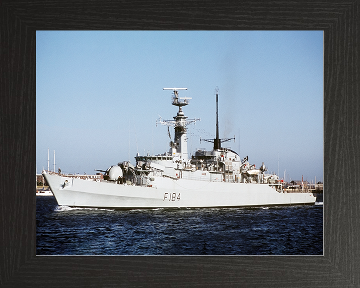 HMS Ardent (F184) Royal Navy Type 21 Frigate Starboard View Photo Print Wall Art Decor Posters, Prints, & Visual Artwork Hampshire Prints 10 x 8 Black Frame No